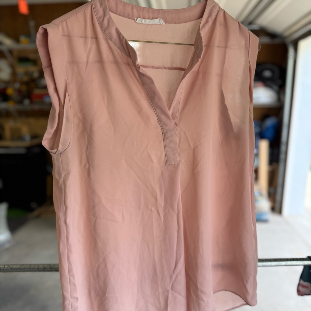 Sleeveless Pink Blouse